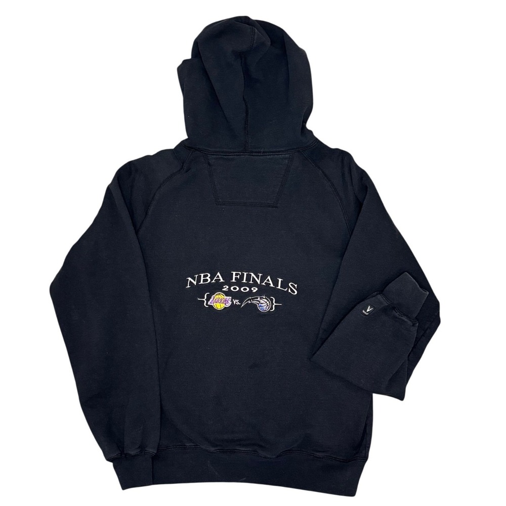 2009 NBA Finals Lakers vs Magic Hoodie Mens Small Black Antigua Embroidered